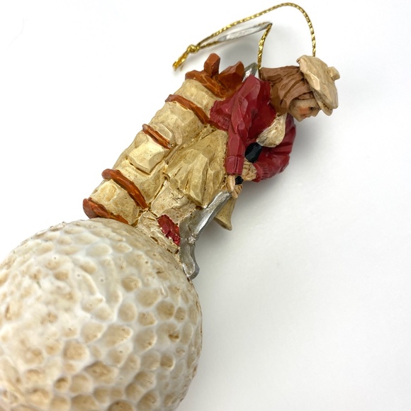 Golfers On Golf Ball On Golf Tee Christmas Ornaments Bag Clubs Putter (4) VTG - Picture 3 of 10